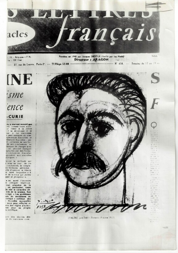 Staline - Photo lettres francaises 12. 3. 1953